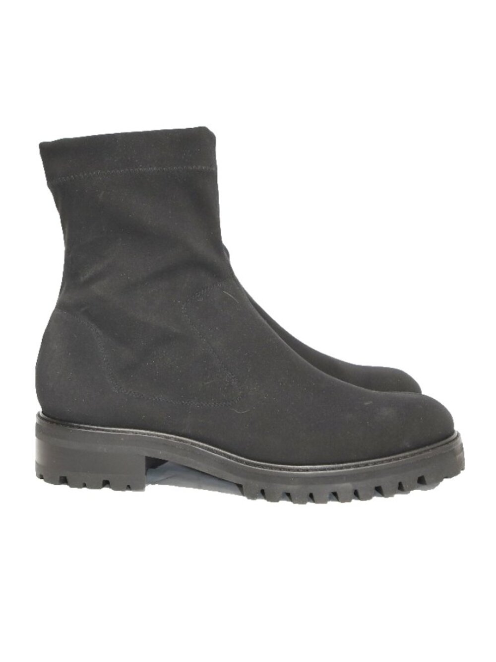 $700 PEDRO GARCIA STRETCH NYLON LUGGED SOLE SOCK BLACK BOOTIE 39 (DD17)